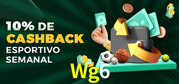 10% de bônus de cashback na Wg6